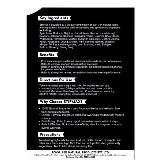 Stifmax – Ayurvedic Supplement for Strength 1 Month Supply